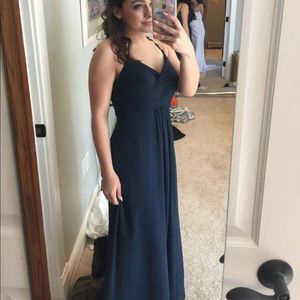 Navy blue bridesmaid dress